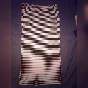Ribbed Stripped Pencil Skirt